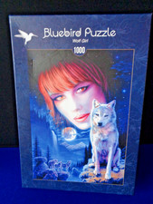 Bluebird Puzzle Wolf Girl 1000 piece jigsaw puzzle good used condition complete