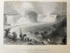 The Niagara Fall - 19th Century - Landscape Engraving – Albert Henry Payne
