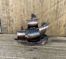 Bronze Metal Pirate Ship/Sail Boat Die Cast Toy Pencil Sharpener Stainless Steel