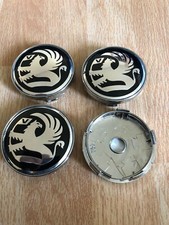 4x Vauxhall Wheel Center Cap Hub Caps Car Logo 60mm Black / Silver