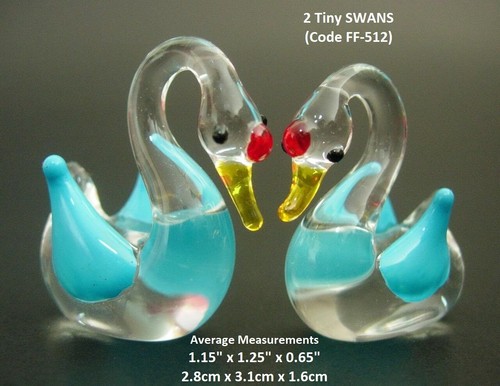Blown glass swan figurine - swan,
