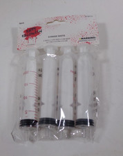 HAPPY HALLOWEEN Party SYRINGE SHOTS - 4 Pack Of 5" - Fill With Your Beverage NEW