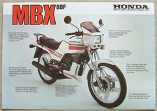 HONDA MBX 80F (MBX 80FWD-D) MOTORCYCLE Sales Specification Leaflet c1983