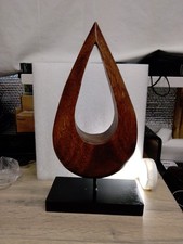 Wood Sculpture Teardrop On
