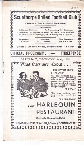 1955 1956 scunthorpe - ,