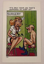 Vintage Saucy Seaside Comic Postcard Sapphire No.161. Un-posted. Signed by QUIP