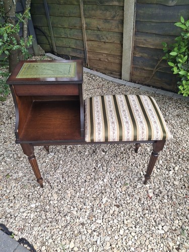 Antique telephone table and - antique,