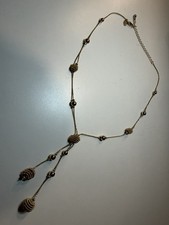 M&S Gold Tone Y Drop Necklace