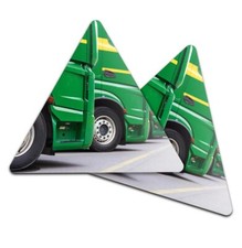 2x Triangle Coaster - Green