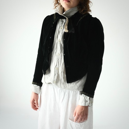 Antique 1880s victorian velvet - antique,