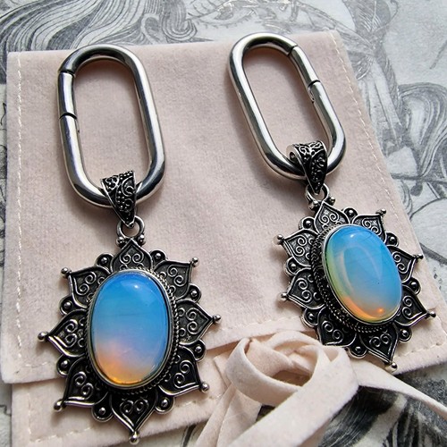 4mm opalite ear weight - 6g,