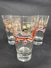 3 VINTAGE LONDON SCENES GLASSES LONDON BLACK CAB BIG UNDERGROUND LANDMARKS