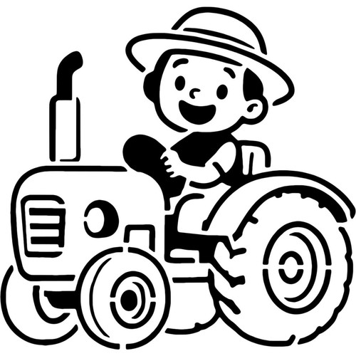 Happy farmer reusable wall - reusable,