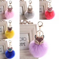 Soft Faux Fluffy Fur Keyring