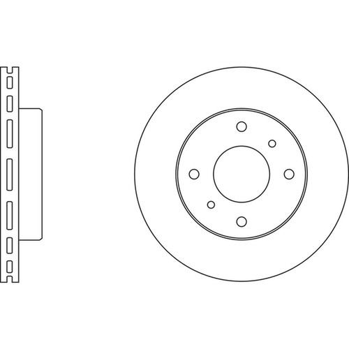 Brake discs vented front - 2x,