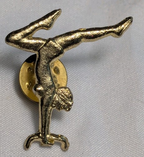 Gymnastics pin gold tone - pin,
