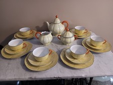 23pc German Yellow Lusterware
