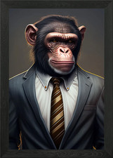 Monkey Suit Animal Framed Wall