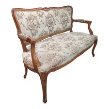 Antique style French carved bow back 2 seater salon sofa settee