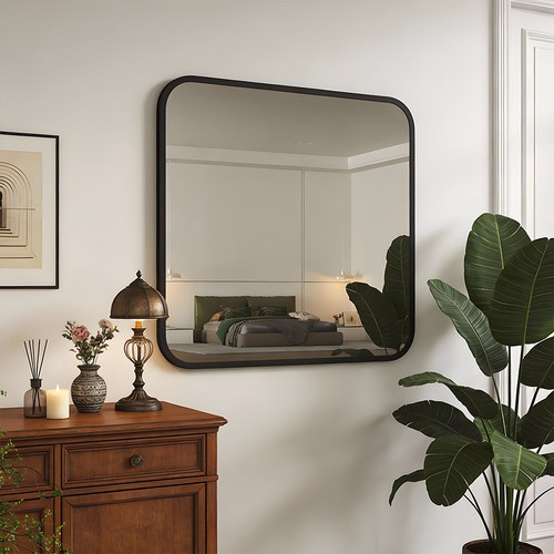 Square wall mirror bathroom - wall,