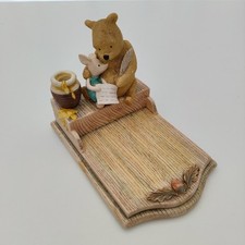 Vintage Enesco Disney Classic Winnie the Pooh Border Fine Arts Note Holder 