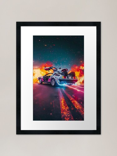 Delorean dmc framed art - delorean,