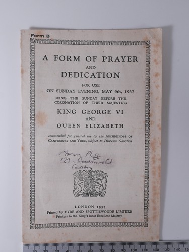 1937 coronation prayer book - prayer,