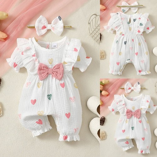 Newborn baby girls heart print - newborn,