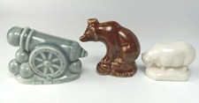 Wade Whimsies Lot Of 3 Pig Circus Bear Cannon Miniatures Made In England 1 Inch