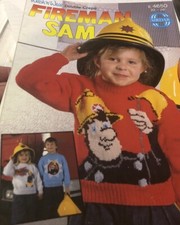 Vintage Knitting Pattern Fireman Sam, Child’s Jumpers/sweaters. Sirdar