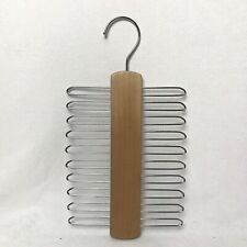 Wooden Tie Scarves Hanger 20 Bar Belt Tie Scarf Rack Storage Organiser Tidy Tool