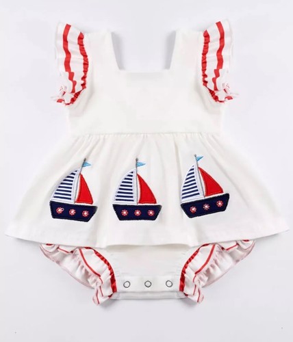 Nwt baby girls white nautical - white,