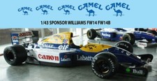 1/43 Decals for Williams FW14