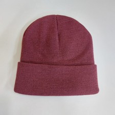 50 x Beanie Hats Burgundy Red Acrylic Soft Warm Unisex Men's Job Lot Bundle