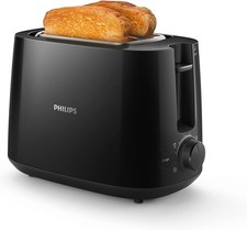 Philips HD2581/91 2-Slice Toaster Black, 8 Settings, Bun Rack, Defrost, Auto Off