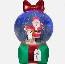 6.5' LED SANTA & BEAGLE