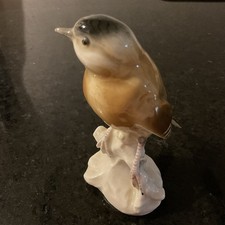 German Porcelain Bird Figurine By Carl Scheidig