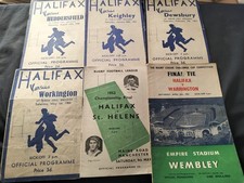 VINTAGE HALIFAX RUGBY LEAGUE PROGRAMMES 1948-1954 X 6 INCLUDING FINALS