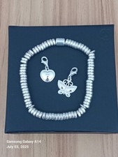 Sweetie Bracelet 925 Sterling Silver 18cm 11.53g with two Charms