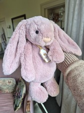 Authentic Jellycat Medium Luxe Bashful Bunny Rosa BNWT