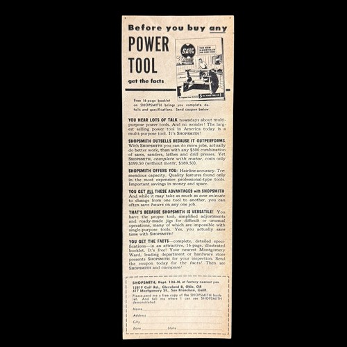 Vintage july 1950 shopsmith - 1950,