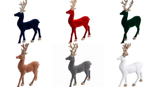 35cm velvet reindeer christmas - 35cm,