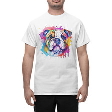 ENGLISH BULLDOG TSHIRT BRITISH CUTE ABSTRACT NOVELTY BIRTHDAY PRESENT GIFT