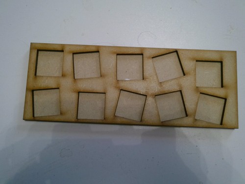 Men 25mm square base - base, (5x2)