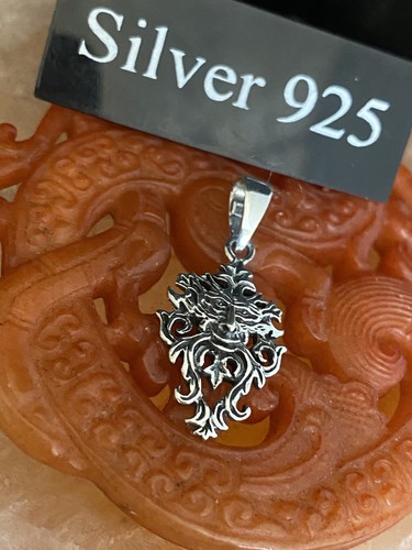 Silver green man pendant - silver,