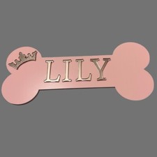 bespoke Acrylic Dog Name Bone