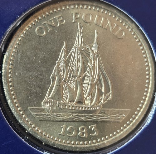 1983 guernsey one pound coin - 1983,