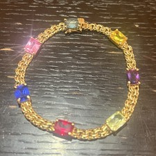 18ct Solid Yellow Gold Rainbow