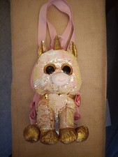 Ty Beanie Boo Fantasia Unicorn Sequin Backpack Bag