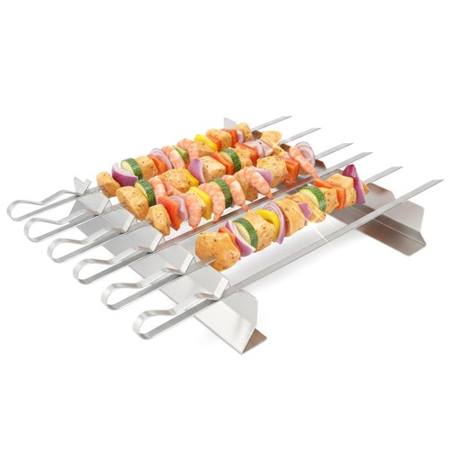 Stainless steel bbq skewer - steel,